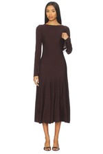 ASTR the Label Doreyda Sweater Dress in Eggplant XSmall Womens Knit Midi