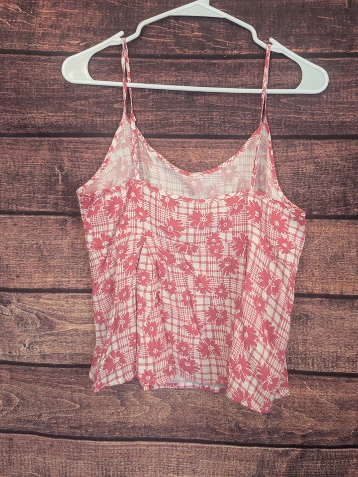 Timing Correa de Espagueti Floral Guinga Cami Tanque Talla Med Margarita Preppy Ver Medida Foto 2 de 4