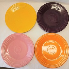 Fiesta 9  Luncheon Bistro Plate Set of 4 Colorful Lot Orange Yellow Pink Purple