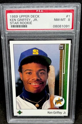 Ken Griffey Jr 1989 Upper Deck Star ROOKIE PSA8 Mariners HOF