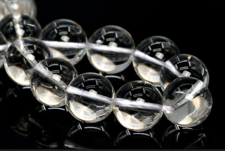 Natural Clear Crystal Quartz Gemstone Grade AAA Round 4, 6, 8, 10mm Loose Beads - Image 2 of 4