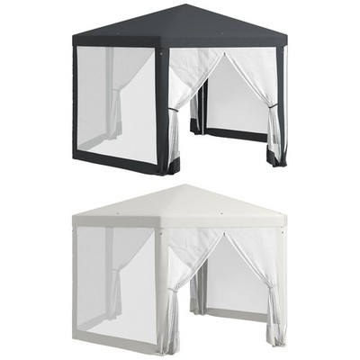 Gartenpavillon ca. 4 x 4 m Partyzelt Pavillon mit Moskitonetz 6-eckig