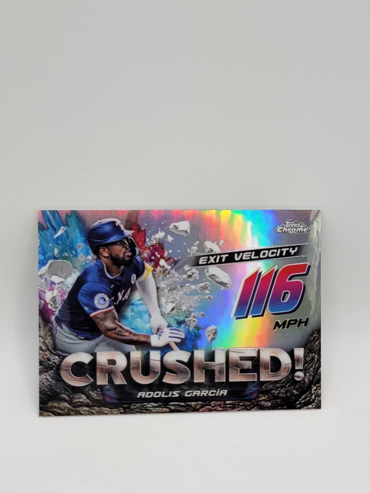 2024 Topps Chrome Update Adolis Garcia Crushed CR-12 SSP Texas Rangers