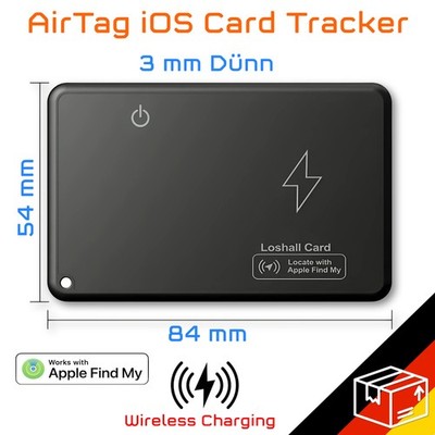 Ultra Slim AirTag Tracker Card Apple iPhone Find My App GPS Karte Portemonnaie