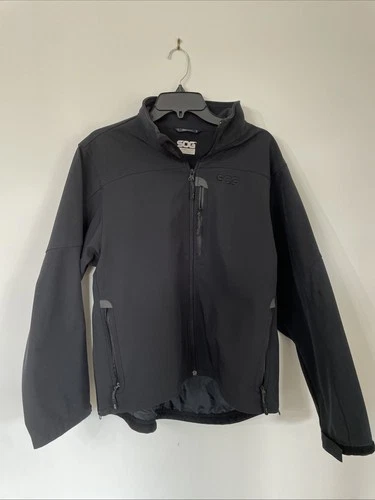 SOG Tactical Softshell Jacket Men's L Black Water Resistant Utility Outerwear - product listing photo