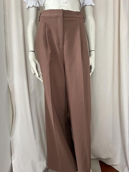 Women Galeries Lafayette Trousers Nude Viscose 40