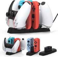iPLYGAM Controller Charger Dock for Nintendo Switch Pro Black