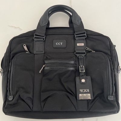 TUMI Alpha Bravo Academy Briefcase Zip Black Men's Excellent Condition!