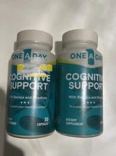 Lot Of 2 One a Day Cognitive Support Brain Supplement 30 Ct Capsules  Exp 02/26