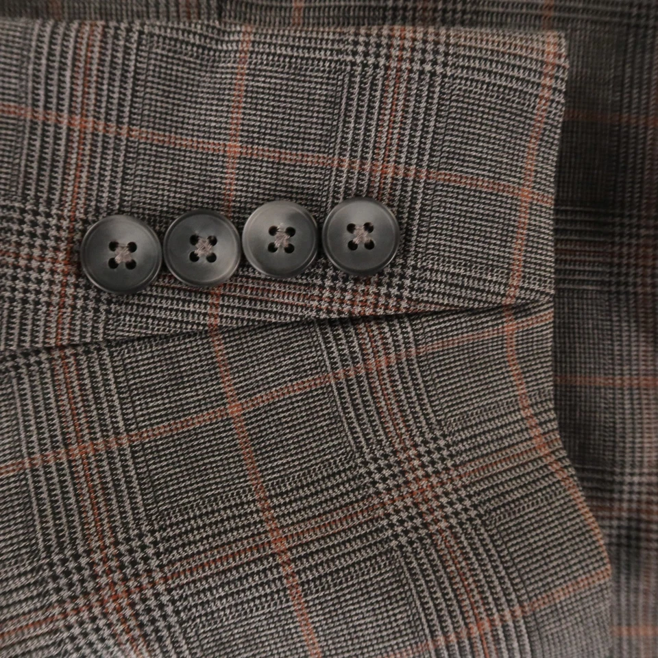 Chaqueta a Cuadros Príncipe de Gales M 42R Marrón Tostado Glen Abrigo Deportivo Blazer de Lana a Cuadros Foto 4 de 4