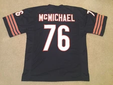 UNSIGNED CUSTOM Sewn Stitched Steve McMichael Blue Jersey - M, L, XL, 2XL, 3XL