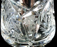 Crystal Pitcher Creamer Vintage Brilliant Cut EAP Small Etched & Notched (78 