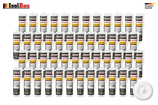 Maleracryl Bauacryl 48 X 300 Ml Weiß Acryl Dichtstoff Innen Aussen Dichtmasse-image
