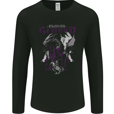 Dragon Slayer St George Crusader Tempelritter Herren Langarm T-Shirt