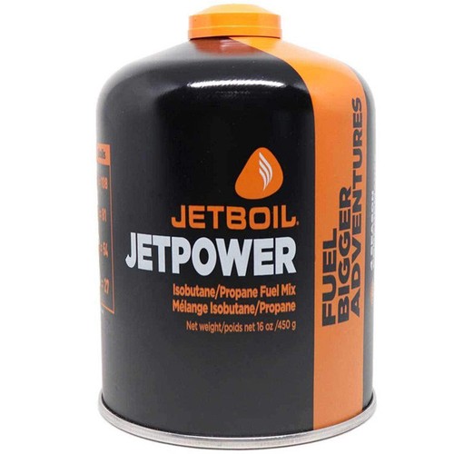 Jetboil Jetpower Fuel 450g JETPWR450 Camping Gas Isobutane Propane