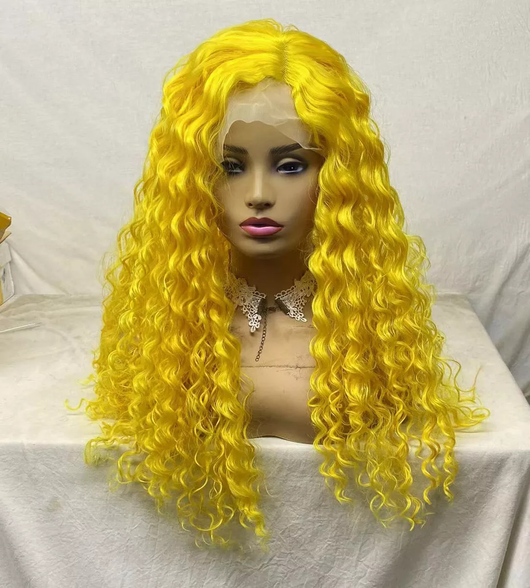 Long yellow blonde sale wig