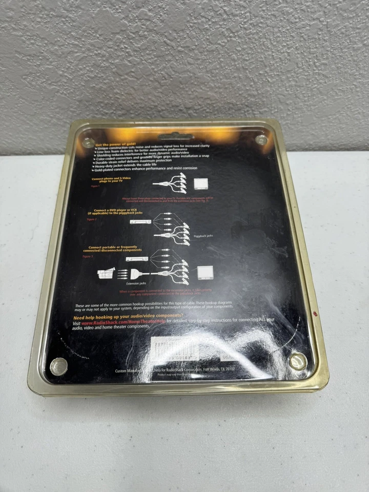 A/V Extend-A-Jack Gold Series 6ft by RadioShack Easy Access To A/V Inputs New - Image 2 of 4