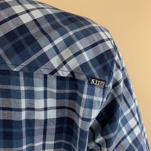 5.11 TACTICAL Men's Gunner Long Sleeve Plaid Snap Front Shirt Size XL NWT - Picture 5 of 7