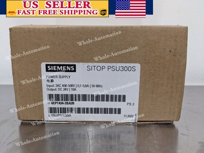 Siemens 6EP1434-2BA20 Power Supply SITOP PSU300S 400-500VAC to 24 VDC