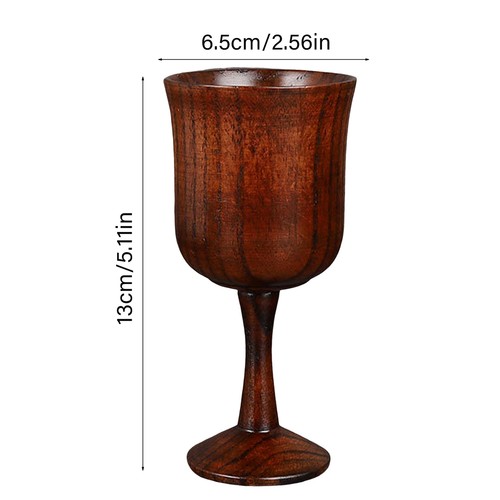 Wooden Goblet Drinking Mug Wooden Whiskey Cup Wooden Beer Mugs Glass - Picture 7 of 17