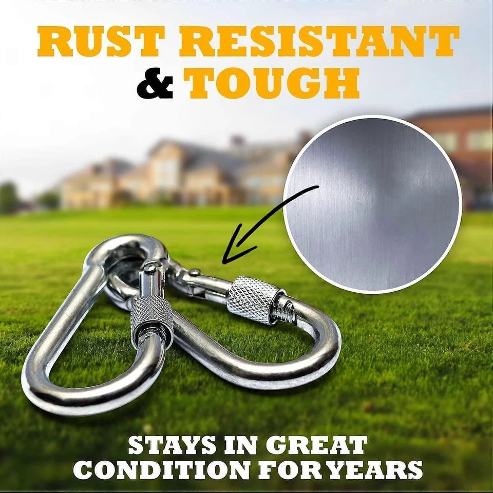 Tree Swing Hanging Kit (Set Of 2) Holds 2200 LBS 5ft Straps + 2 Tree Protectors - Image 3 of 4