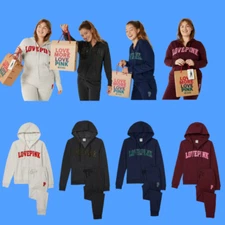 2pc VICTORIA'S SECRET PINK PERFECT FULL ZIP SKINNY JOGGER GIFT SET S-XL NEW