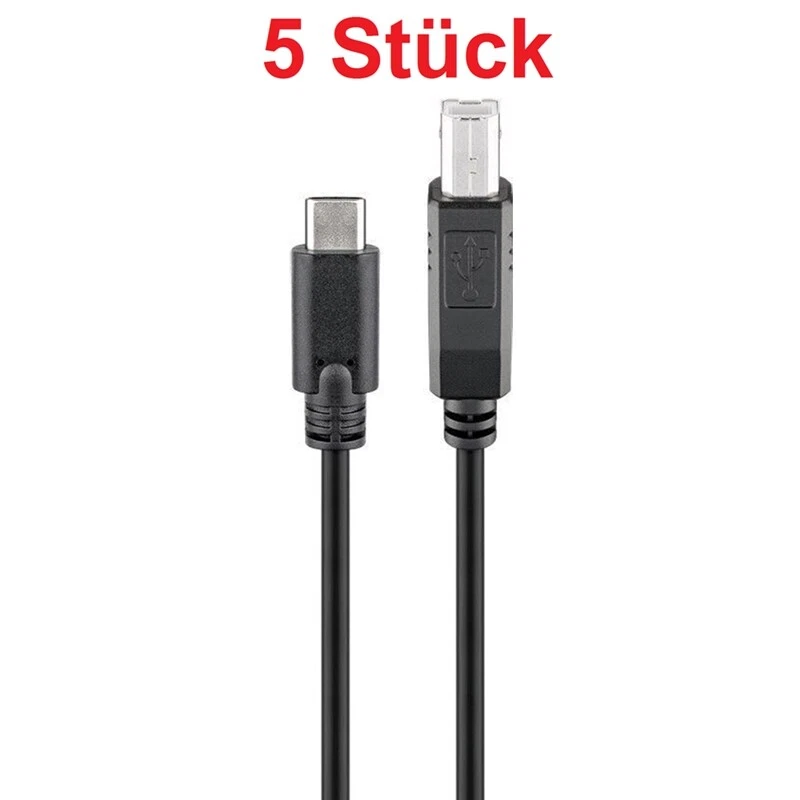 3.1 USB C-B Druckerkabel Kabel für Epson Lexmark Samsung HP Canon Brother u.v.m - Bild 3 von 3