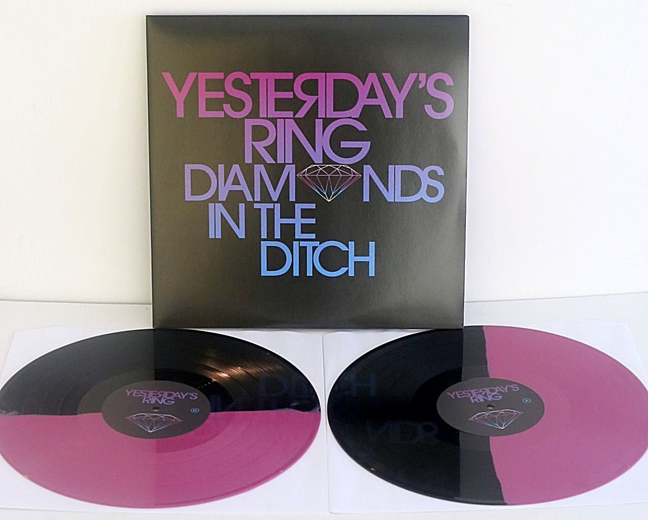 YESTERDAY'S RING diamonds in the ditch Double PINK and Black Vinyl Record LTD ED