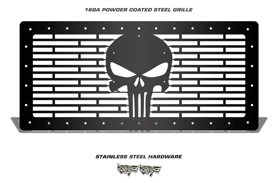 定制售后钢格栅套件适用于 2007 - 16 吉普牧马人骷髅美国制造 — 第 2/3 张图片