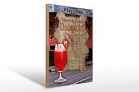Holzschild Rezept 30X40 Cm Daiquiri Zutaten Limettensaft Deko Schild