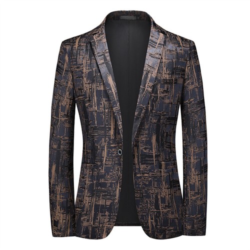 Men Formal Work Blazer Jacket Business Casual Button Slim Fit Suit Coat Tops