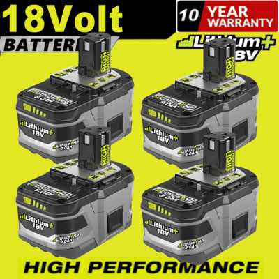 4x Für Ryobi Akku 18V 9Ah HP Lithium ONE+ Plus RB18L50 P108 /Ladegerät