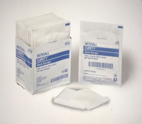 Kendall Gauze Sterile 4"X 4" 12 Ply 25 per box Individually Wrapped-2 BOXES = 50
