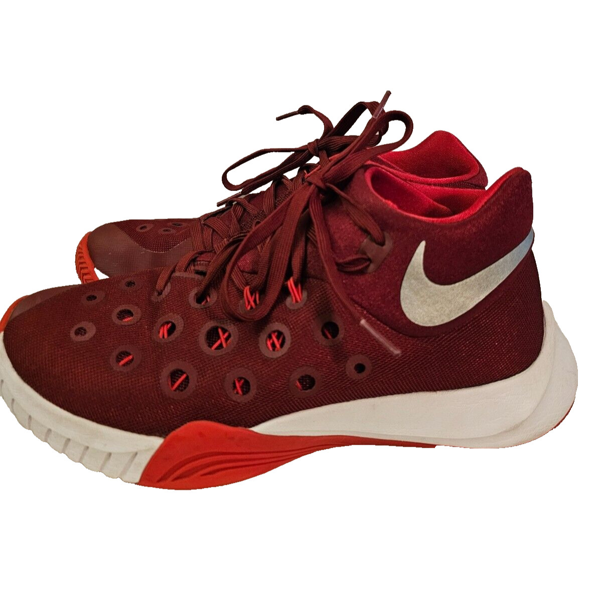 Nike Zoom Hyperquickness Dark Red Basketball Shoe… - image 1