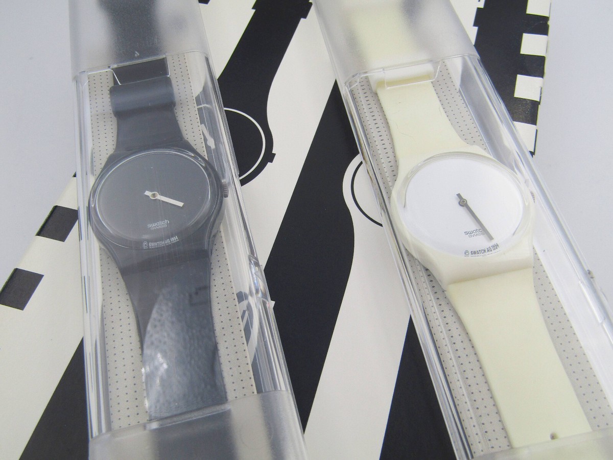 未使用⭐️Swatch⭐️White Hours & Black Minutes Swatch 1996 