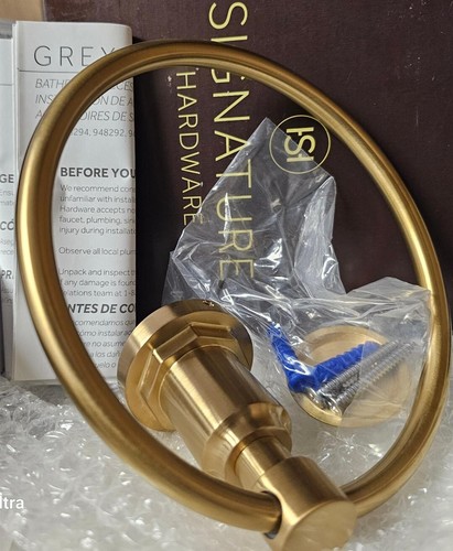 Signature Hardware 476971 Greyfield 6-1/2" Wall Mounted Towel Ring - Picture 2 of 3