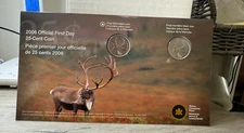 2006 Official First Day 25-Cent Coin OGP Canada RCM