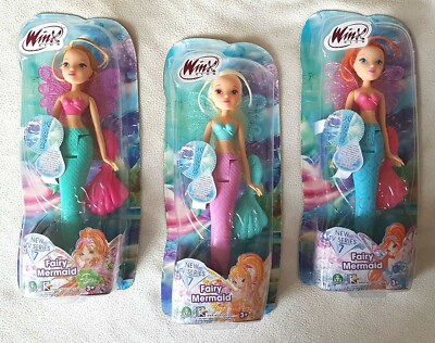 WINX DOLLS: FAIRY MERMAID, FULL SERIES (BLOOM FLORA STELLA) NEAR MINT! BRAND NEW