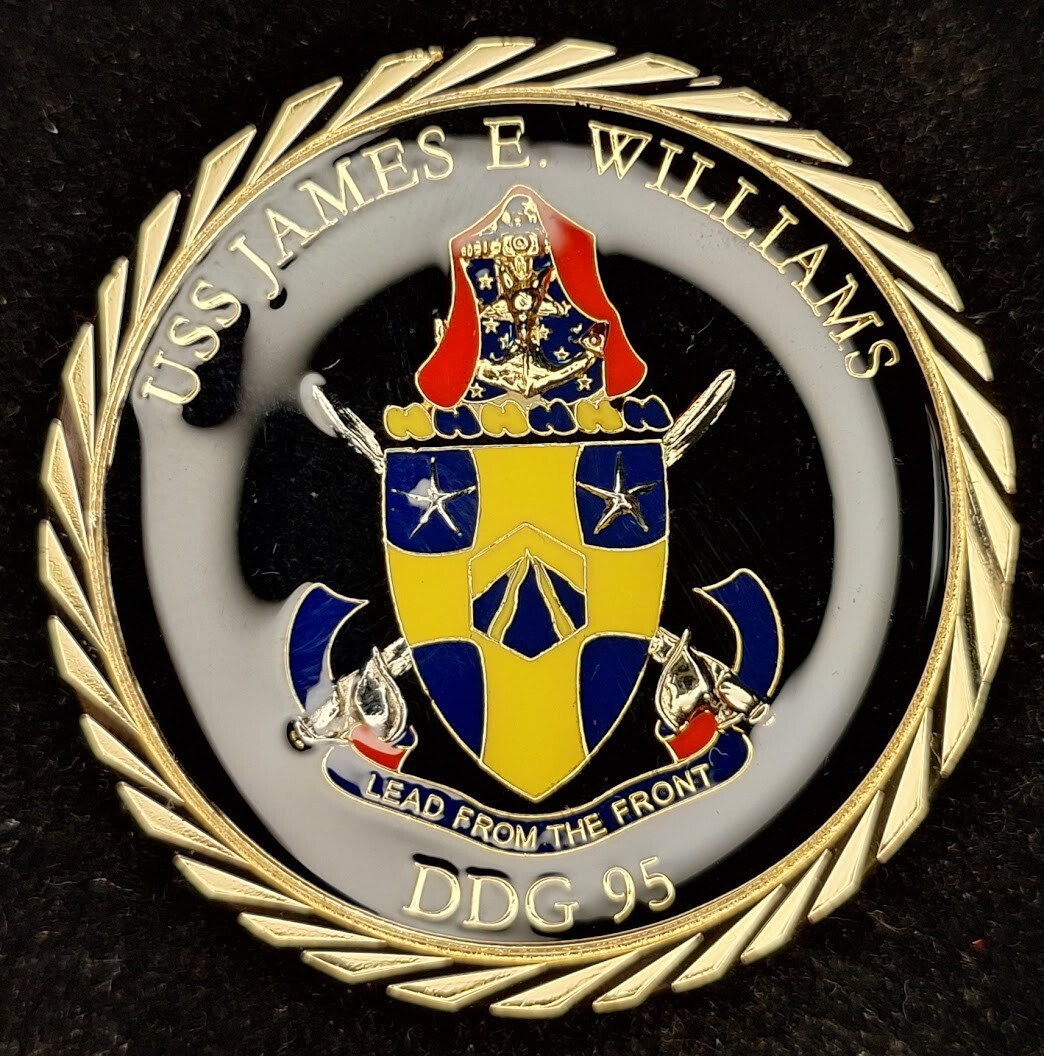 DDG-95 USS JAMES WILLIAMS CPO CHIEF - Lead From the Front - Navy Challenge Coin