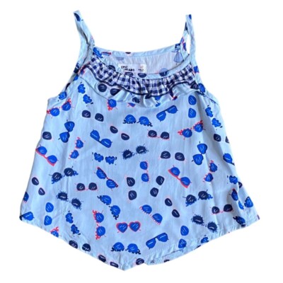 NWOT Epic Threads Girls Light Weight Flowy Tank Top-Blue-Size 4T