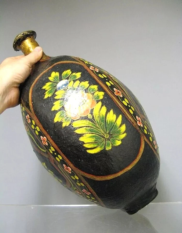 Ancienne jarre peinte à la main XL. - Photo 3/4