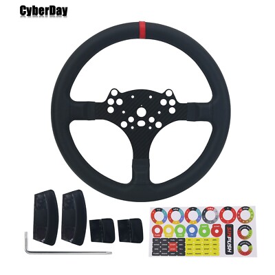 13'' Steering Wheel MOD Steering Wheel Modification Wrapped + Cowhide for PXN V10