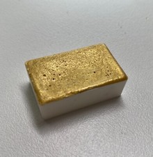 Handmade watercolour paint Gold Pearlescent Shimmer full pan NEW