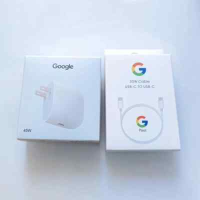 Original 45W USB-C PD Fast Charger EU/US Adapter For Google Pixel 9 Pro XL 8