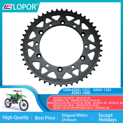 LOPOR 520-48T Motorcycle Rear Sprocket For Kawasaki KX125 250 500