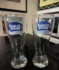 Set of 2* SAMUEL ADAMS Pilsner BEER GLASSES *Cold Snap* 12oz *FREE SHIPPING!!!