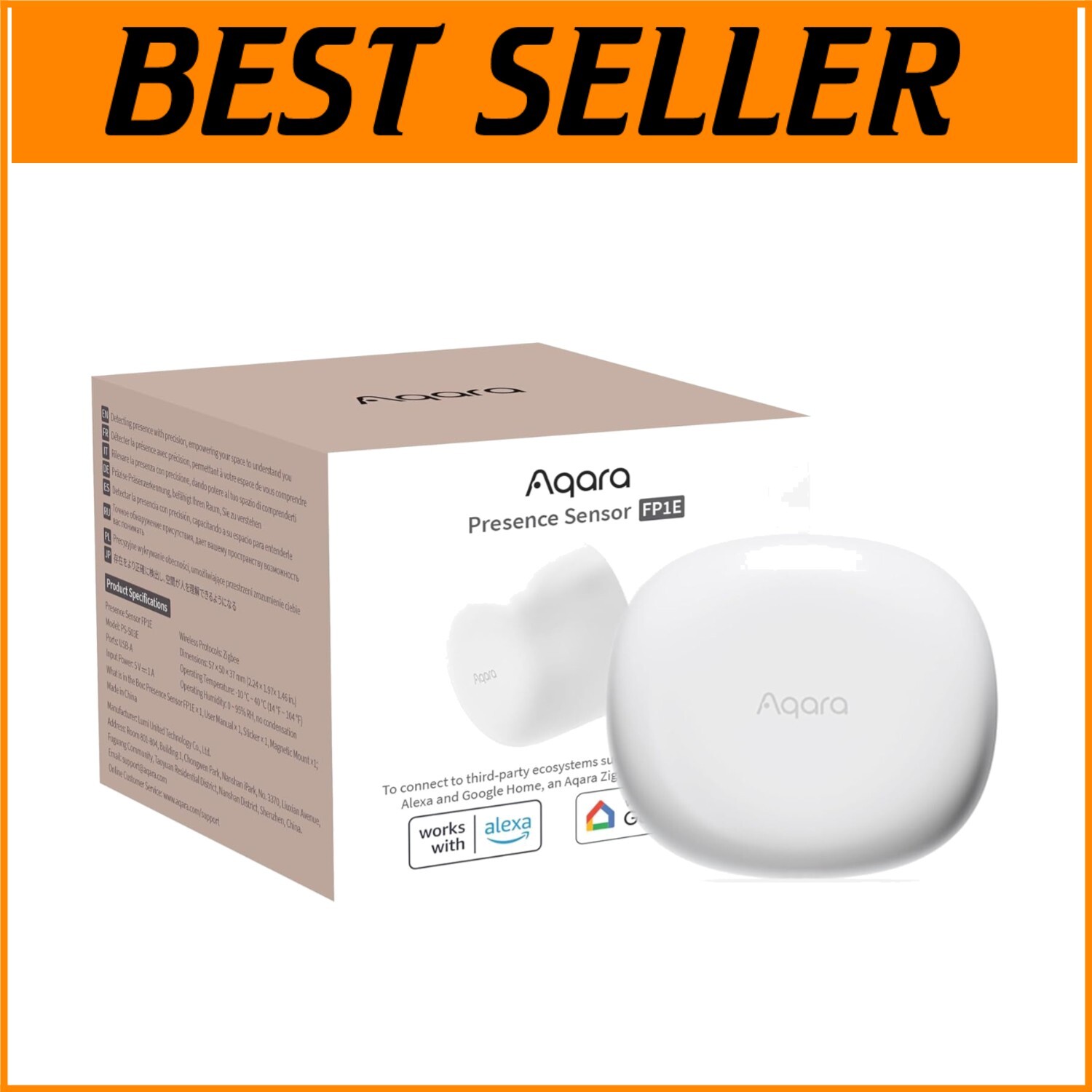 FP1E Zigbee 3.0 Presence Sensor - AI-Enhanced Motion Detection & Fast Response