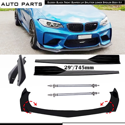 Front Bumper Lip Spoiler Splitter Side Skirt Strut Rod For M2 Coupe 4 Series F32