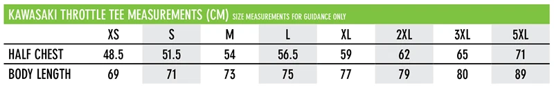 KAWASAKI THROTTLE T-SHIRT small size only 999A18KTTSM Foto 2 de 2