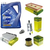 MANN-FILTER Inspektionspaket Mannol 5L Special Plus 10W-30 FüR Vw Golf V 1.6